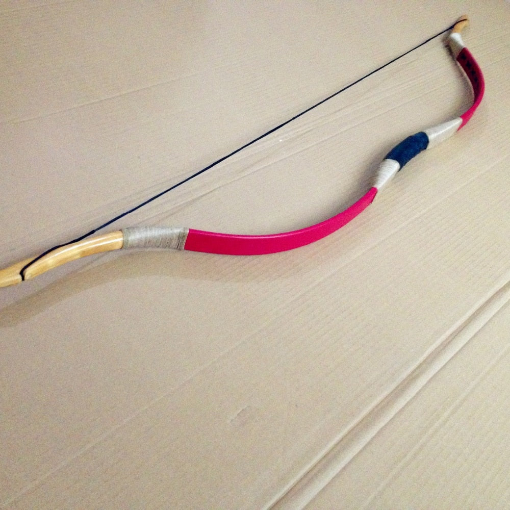 Traditional Recurve Bow 20-60 LBS Red Leather