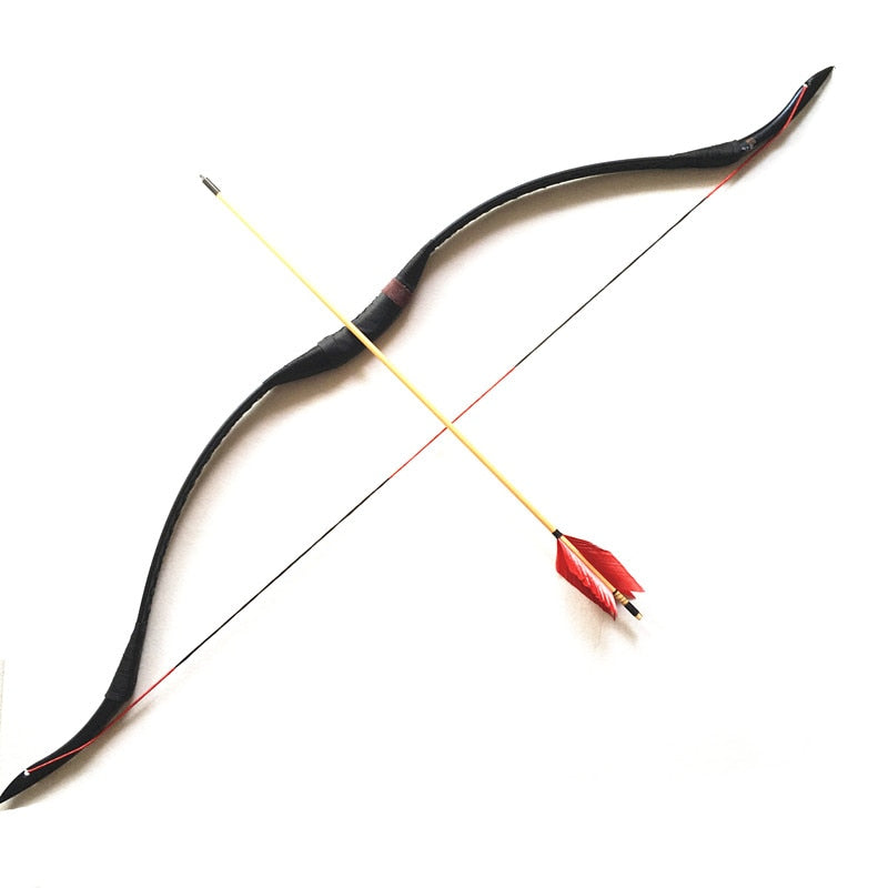 25-45 LBS  Traditional Black Wooden Recurve Bow