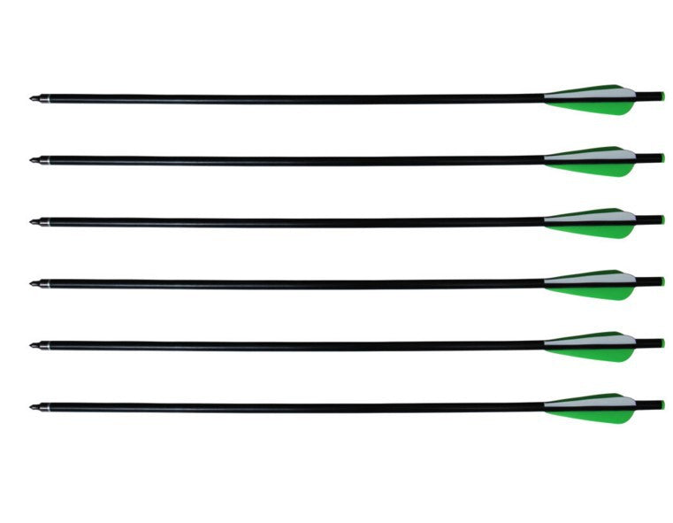 6 PCS Green & White Carbon Arrow